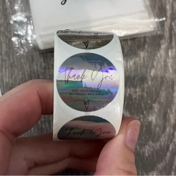 500 Holographic Stickers - “Thank you for supporting my small business” - Picture 1 of 2